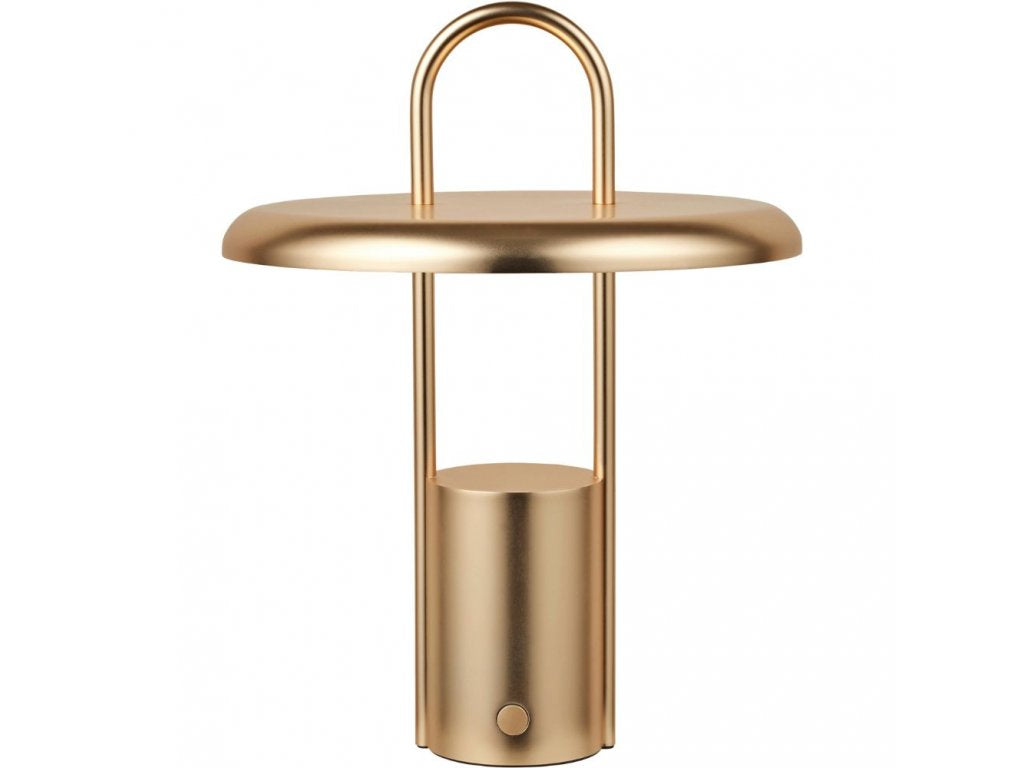 Stelton Bärbar bordslampa PIER 25 cm, LED, mässing
