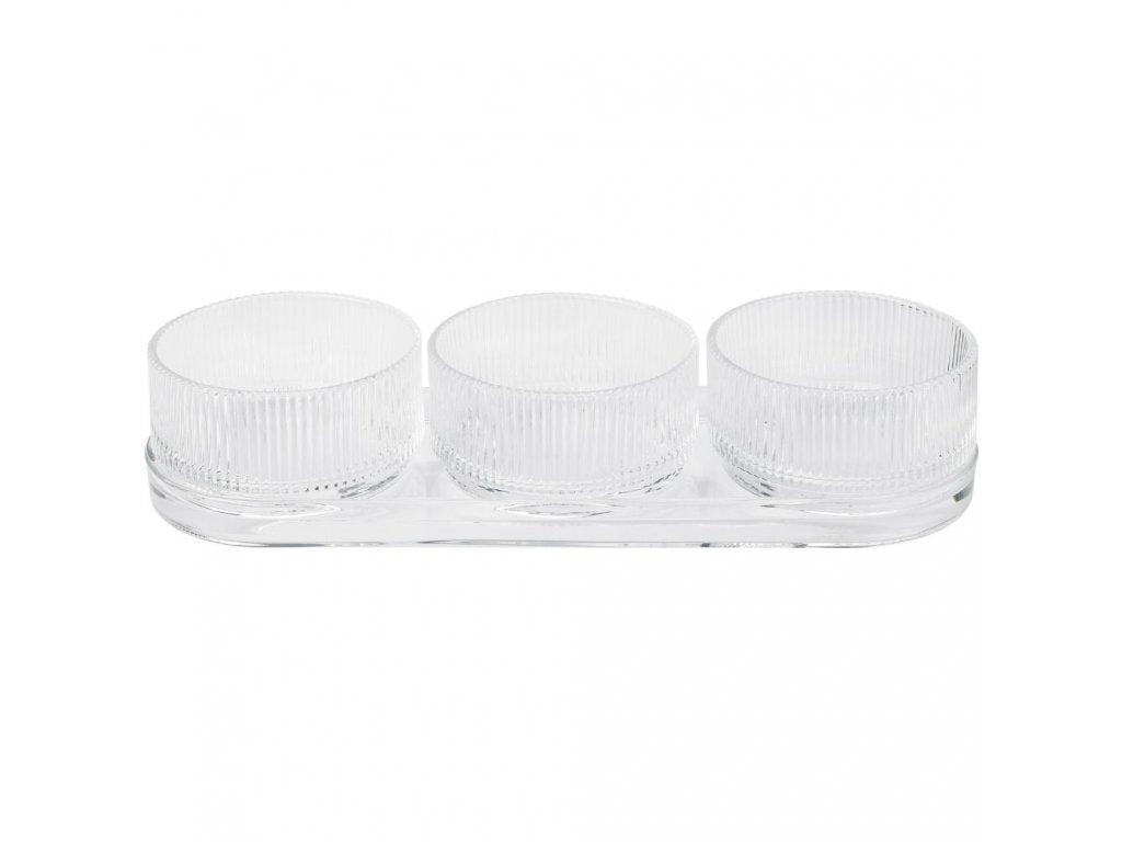 Stelton Tapasuppsättning PILASTRO 30 cm, klar, glas