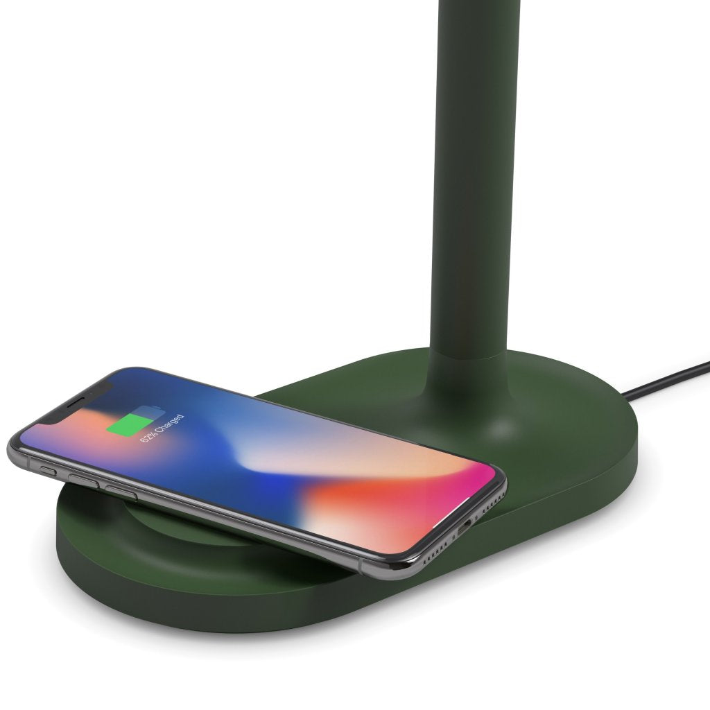 Eva Solo Bordslampa EMENDO 29 cm, med trådlös Qi-laddare, smaragdgrön Eva Solo
