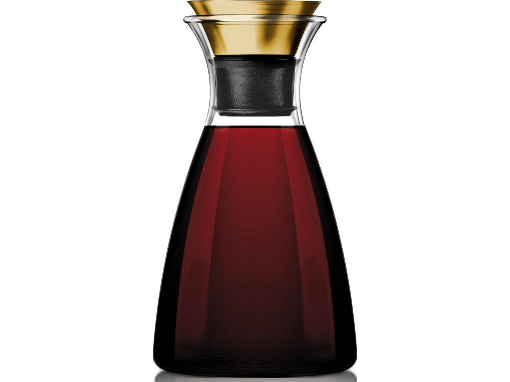 Eva Solo Vattenkaraff 1 l, lock i mässing, glas