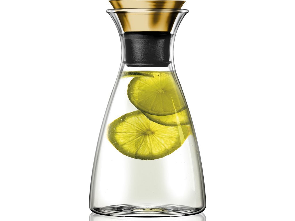 Eva Solo Vattenkaraff 1 l, lock i mässing, glas