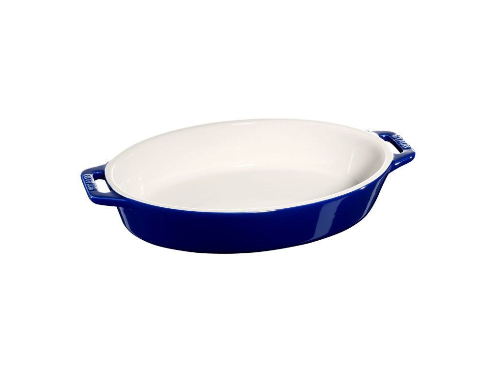 Staub Bakform 23 cm, blå, keramik