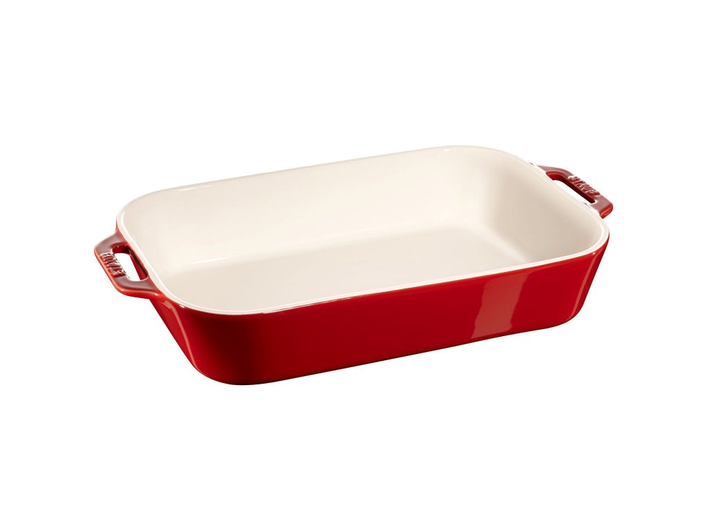 Staub Bakform 34 x 24 cm, röd, keramik