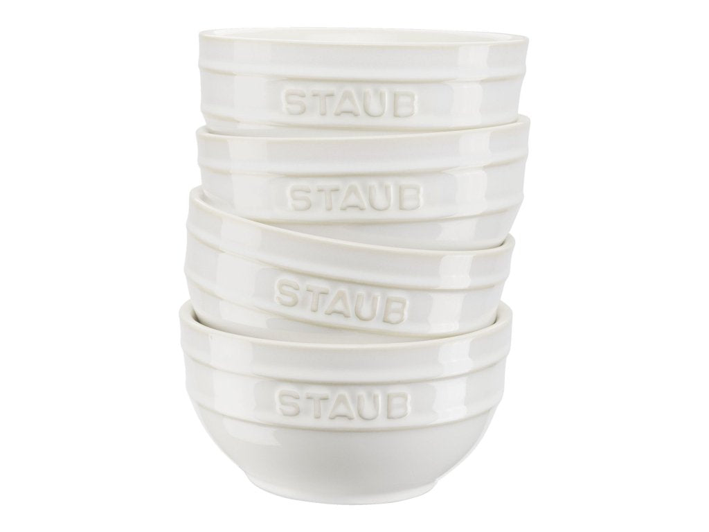 Staub Skål 400 ml, set i 4, elfenben, keramik