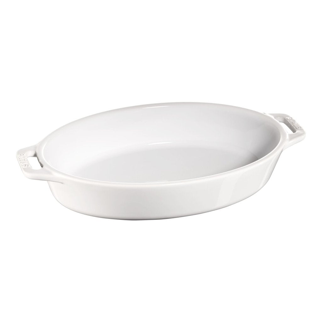 Staub Ugnsform 23 cm, vit, keramik