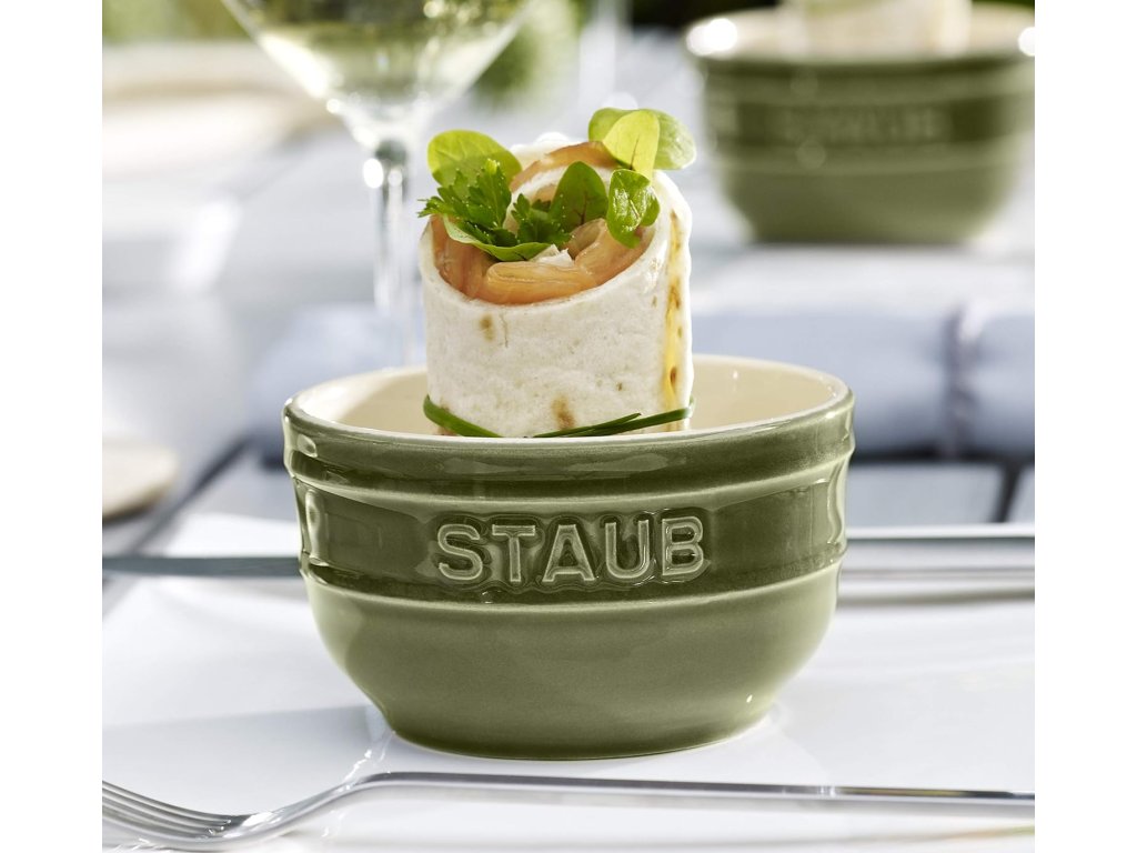 Staub Ramekin 9 cm, set i 2, grön, keramik