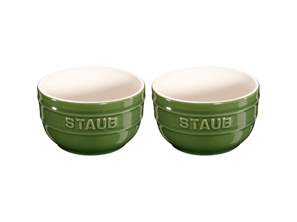 Staub Ramekin 9 cm, set i 2, grön, keramik