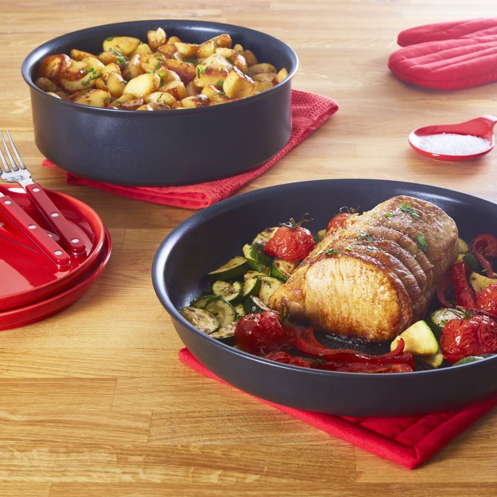 Tefal Kastrullset INGENIO UNLIMITED L7639102, set i 4, svart, aluminium