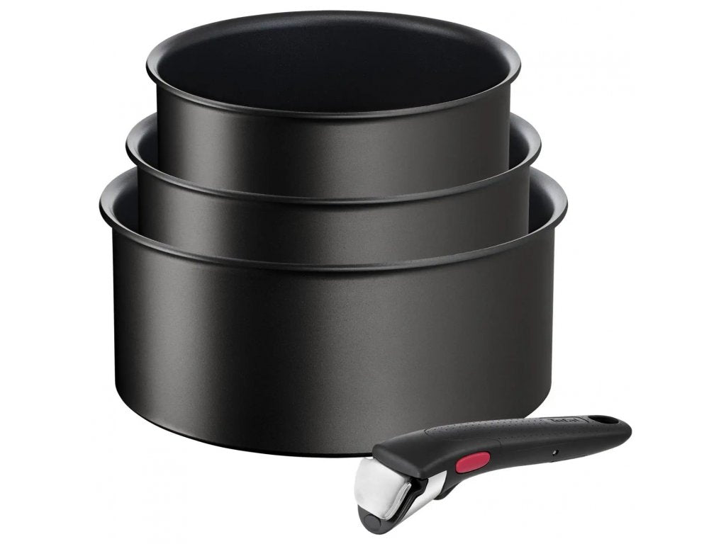 Tefal Kastrullset INGENIO UNLIMITED L7639102, set i 4, svart, aluminium