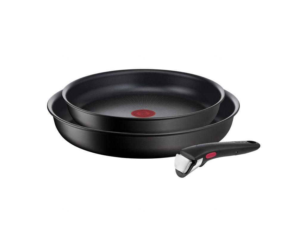 Tefal Set med stekpannor INGENIO ECO RESIST L3979102, set i 3, svart, aluminium