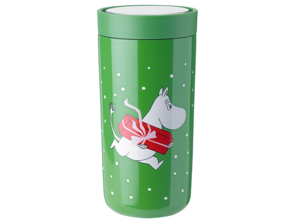Stelton Resemugg TO GO CLICK MOOMIN PRESENT 200 ml, grön