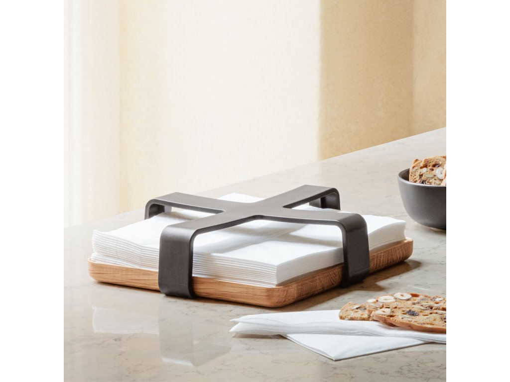 Eva Solo Servetthållare NORDIC KITCHEN 19 x 5 cm, svart, plast/bambu