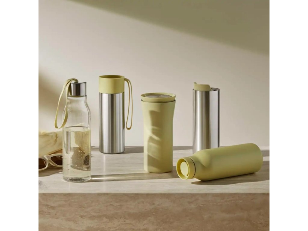 Eva Solo Vattenflaska 500 ml, champagnefärgad rem, plast