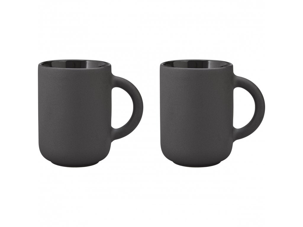 Stelton Mugg THEO, set i 2 delar, 350 ml, svart