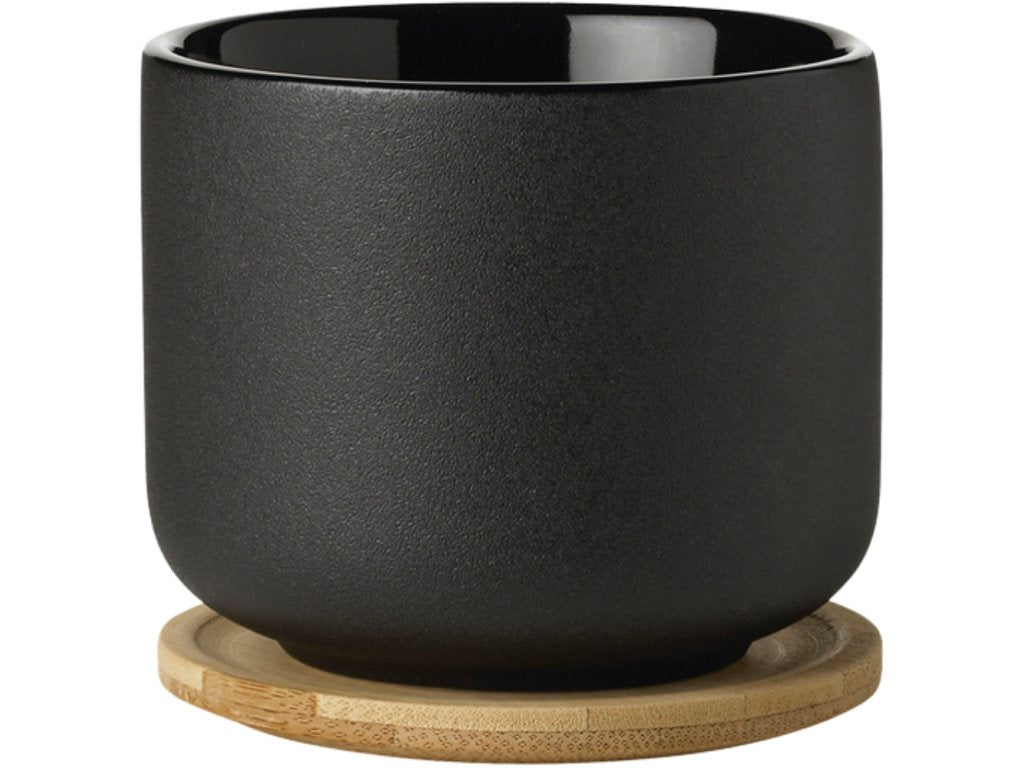 Stelton Mugg med underlägg THEO 200 ml, svart