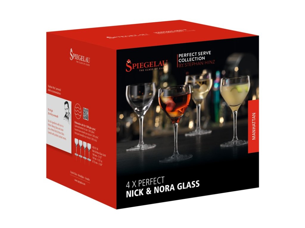 Spiegelau Cocktailglas PERFECT SERVE NICK & NORA 150 ml, set i 4 delar, klart