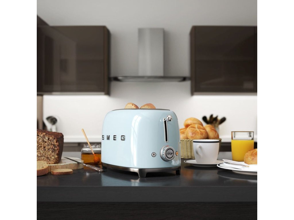Smeg Brödrost TSF01PBEU, 2 skivor, pastellblått