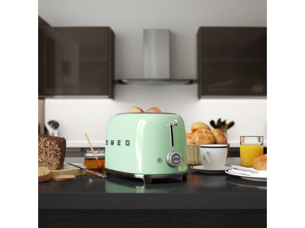 Smeg Brödrost TSF01PGEU, 2 skivor, pastellgrön