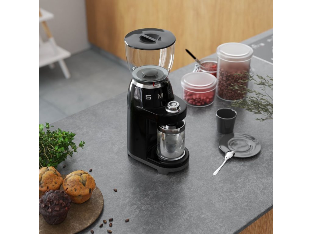 Smeg Kaffekvarn CGF01BLEU, svart