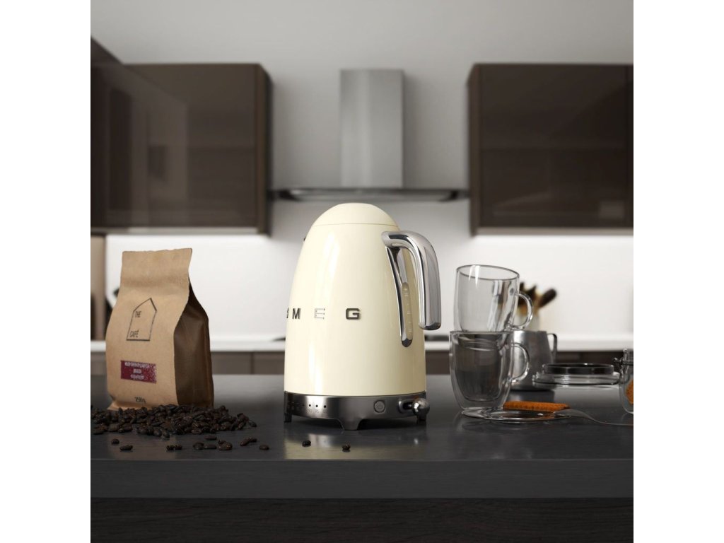 Smeg Vattenkokare med temperaturkontroll KLF04CREU 1,7 l, gräddvit