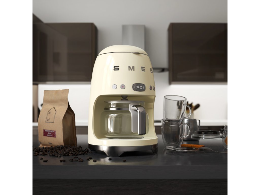 Smeg Kaffebryggare DCF02CREU, gräddvit