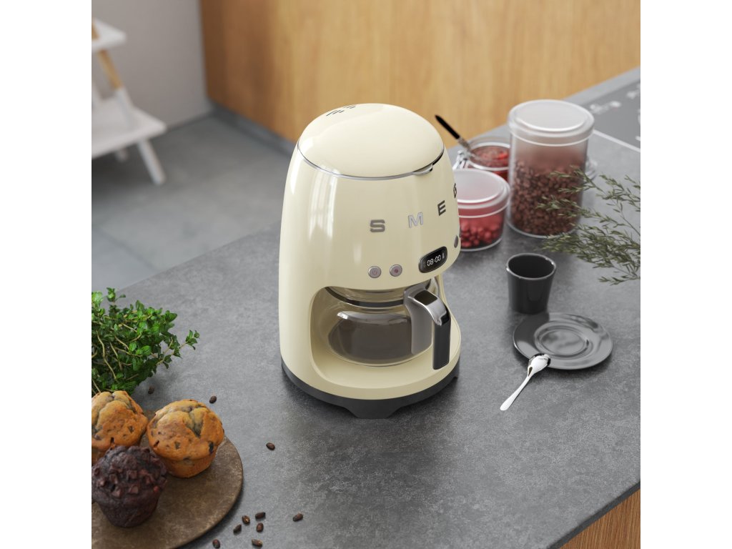 Smeg Kaffebryggare DCF02CREU, gräddvit