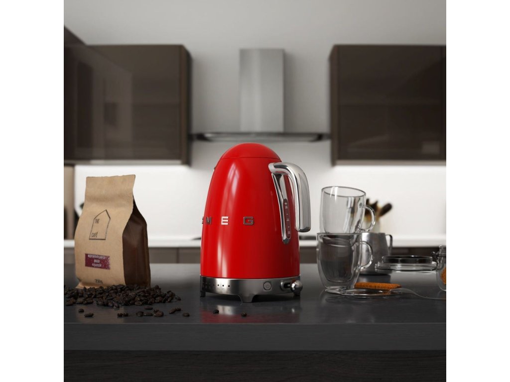 Smeg Vattenkokare med temperaturkontroll KLF04RDEU 1,7 l, röd