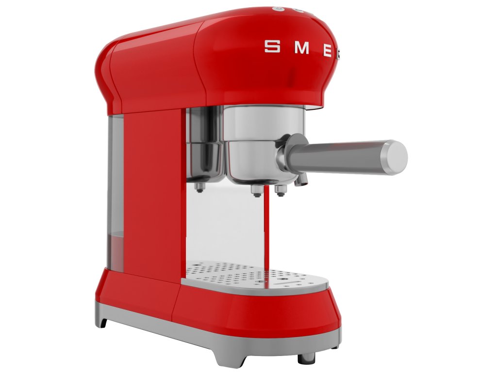 Smeg Halvautomatisk kaffemaskin ECF01RDEU, röd