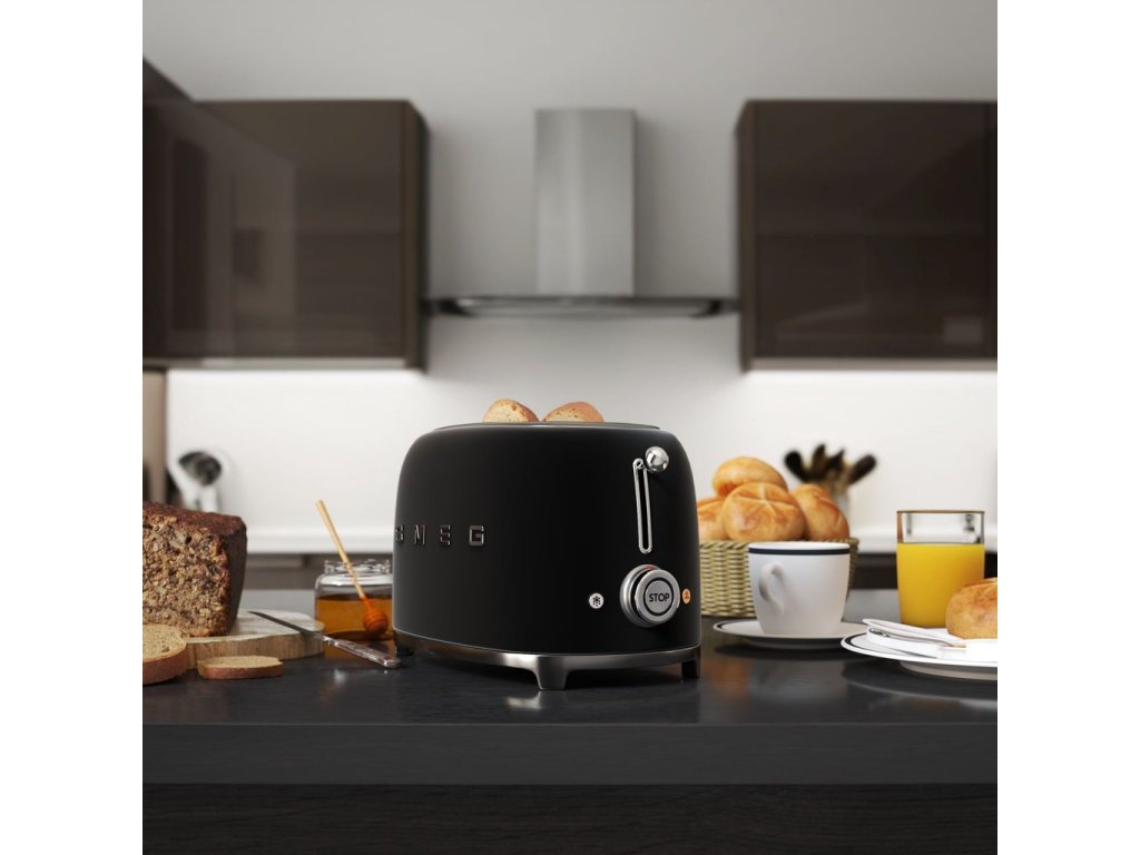 Smeg Brödrost TSF01BLMEU, 2 skivor, mattsvart
