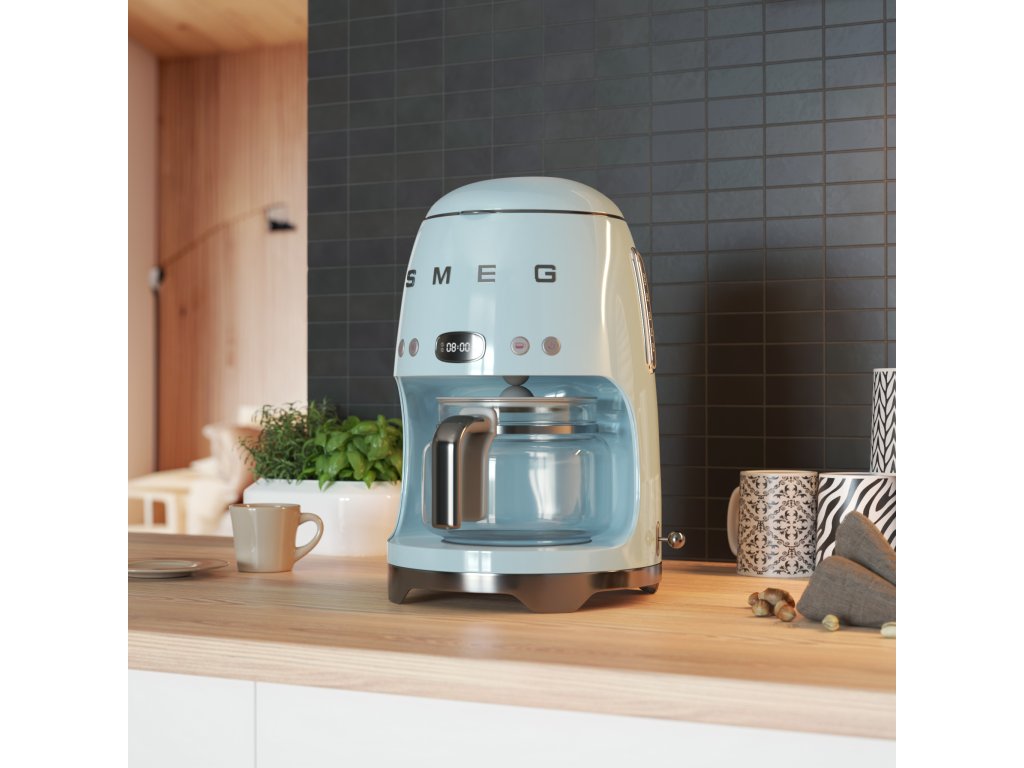 Smeg Kaffebryggare 50'S STYLE DCF02PBEU, pastellblå