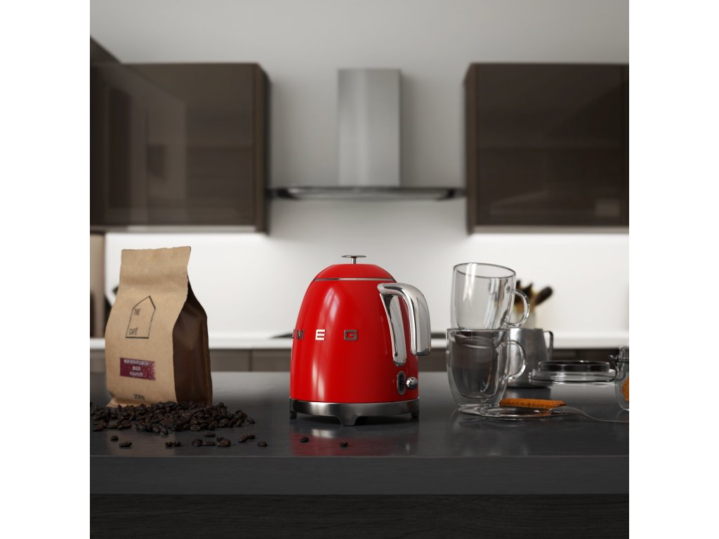 Smeg Elektrisk vattenkokare 50'S STYLE MINI KLF05RDEU, 800 ml, röd