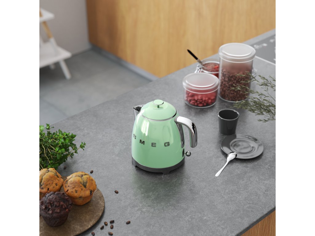 Smeg Elektrisk vattenkokare 50'S STYLE MINI KLF05PGEU, 800 ml, pastellgrön