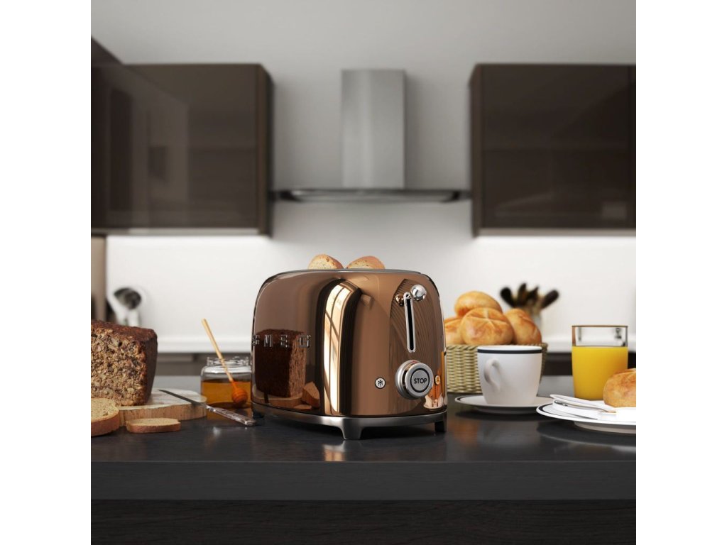 Smeg Brödrost 50'S STYLE TSF01RGEU, roséguld