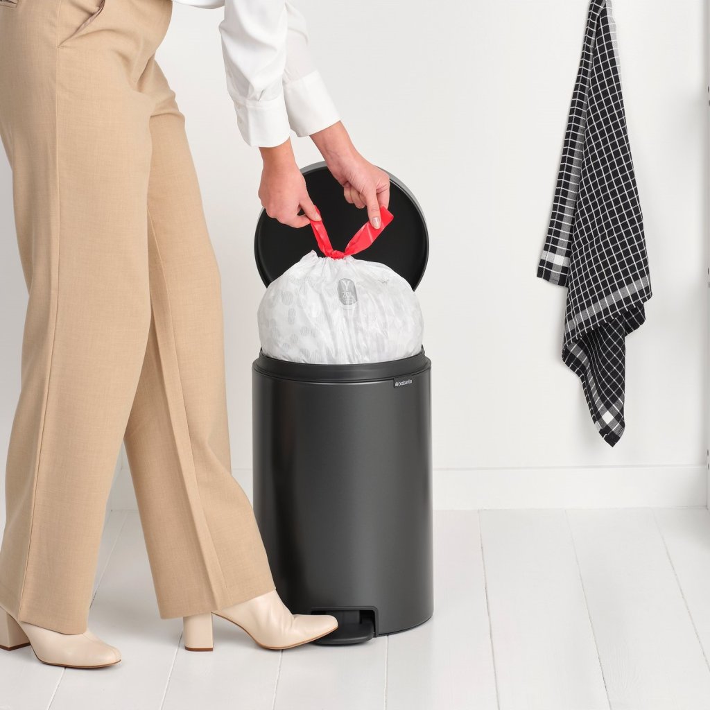 Brabantia Pedalhink NEWICON 20 l, grå, stål