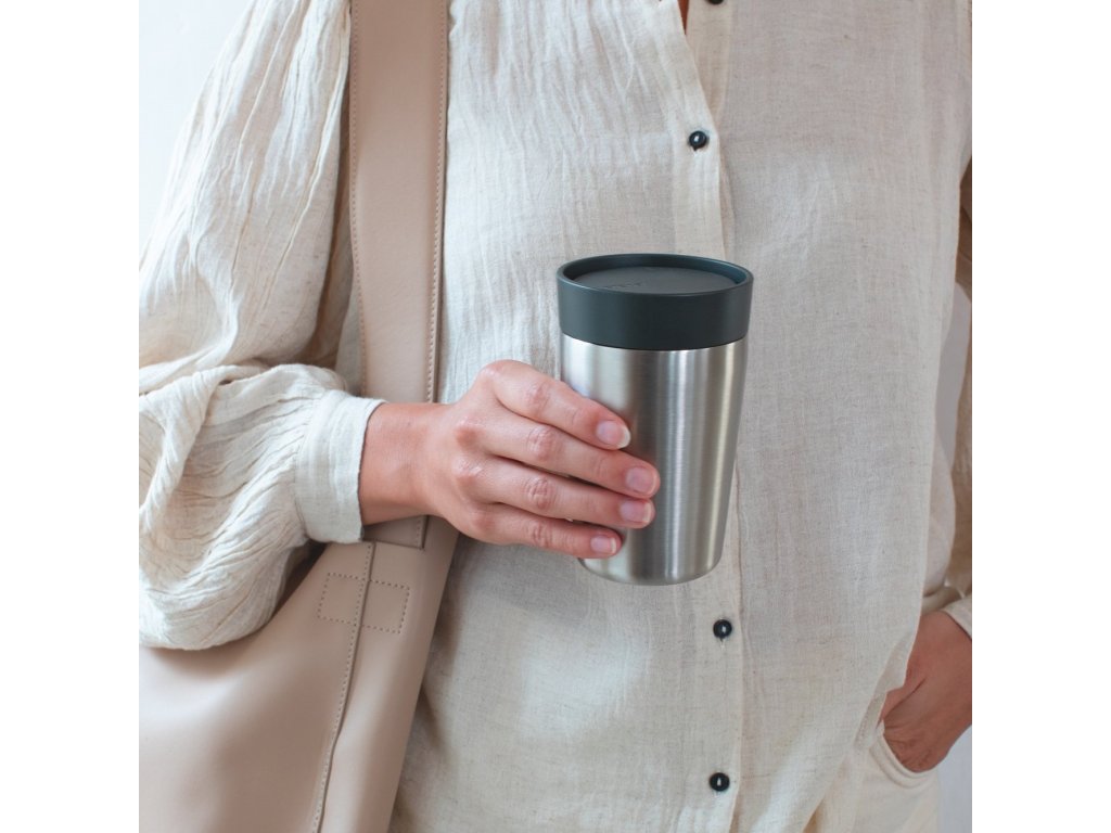 Brabantia Termosmugg MAKE & TAKE 200 ml, mörkgrå, stål