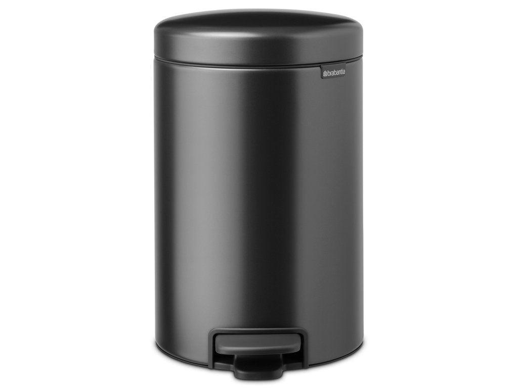 Brabantia Pedalhink NEWICON 12 l, mörk grå, stål