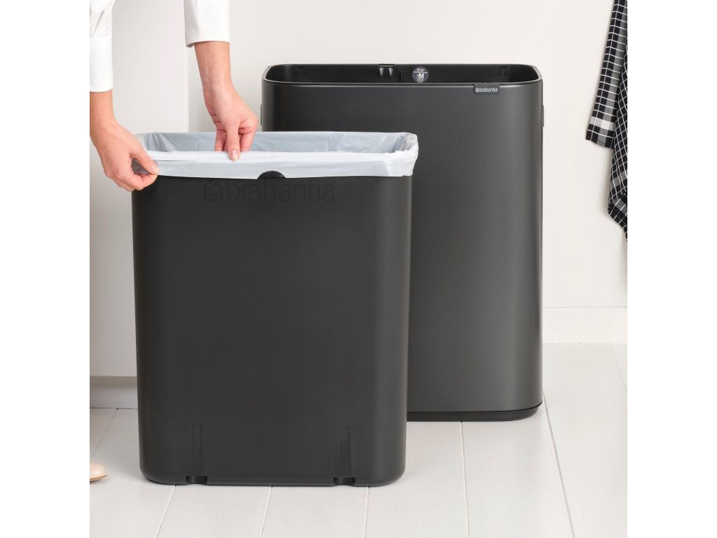 Brabantia Soptunna med trycklock BO TOUCH BIN 60 l, mörk grå, stål
