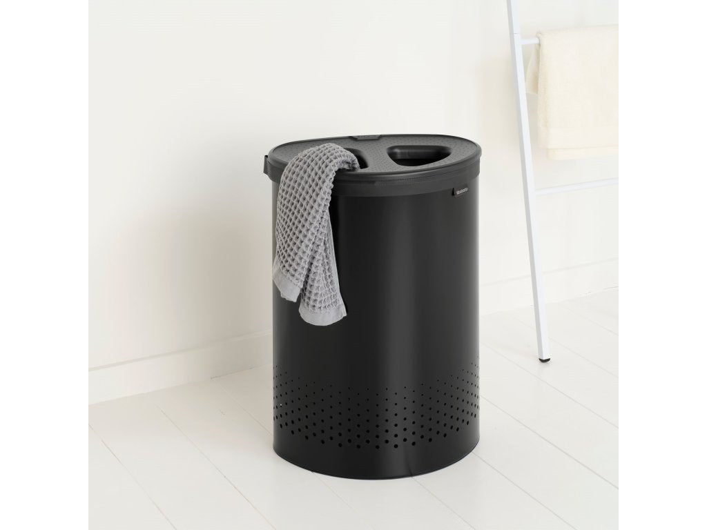 Brabantia Tvättkorg SELECTOR 55 l, matt svart, stål