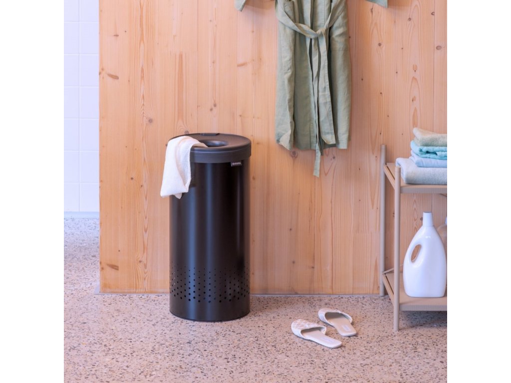 Brabantia Tvättkorg 35 l, matt svart, stål