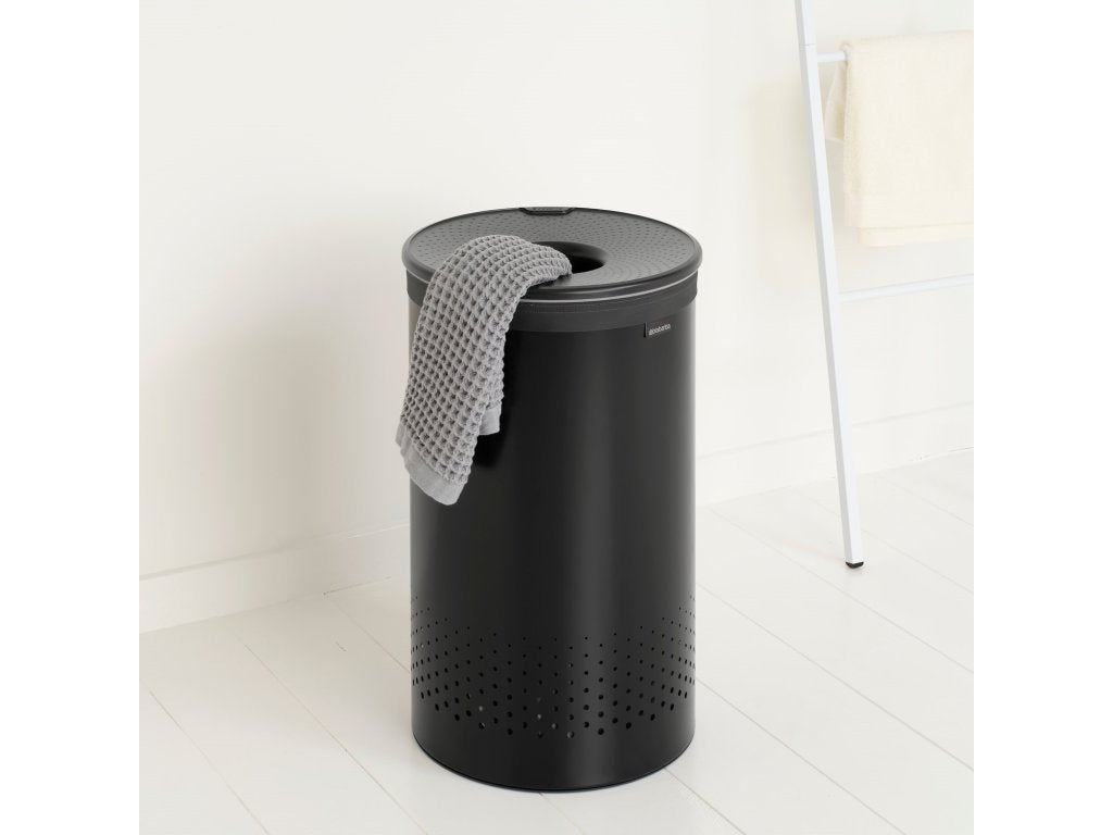 Brabantia Tvättkorg 60 l, matt svart, stål