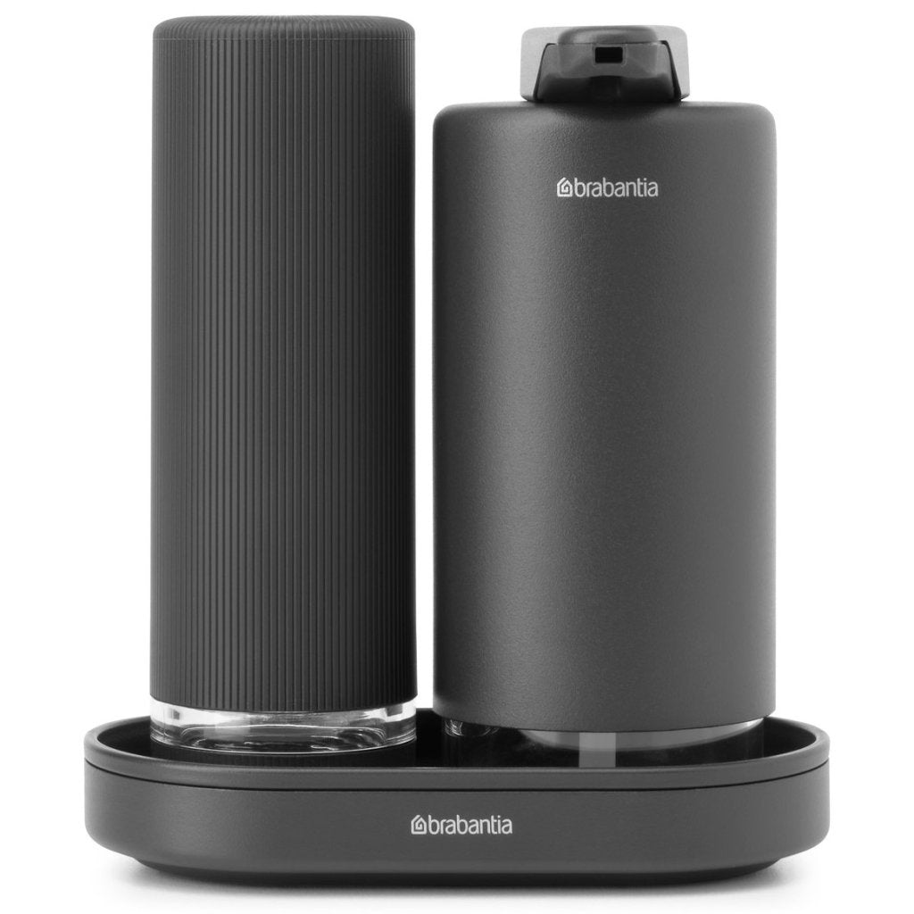 Brabantia Tvålautomater SINKSTYLE 200 ml, set i 2 delar, mineralgrå, stål