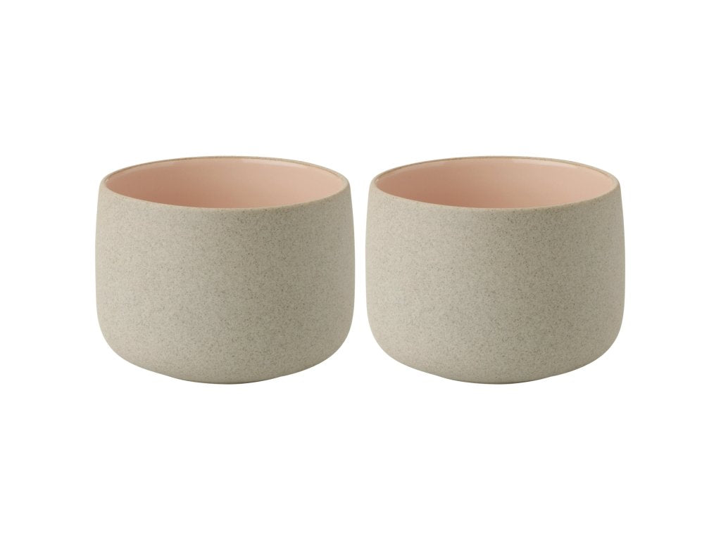 Stelton Kopp EMMA 150 ml, set i 2 delar, ros, stengods