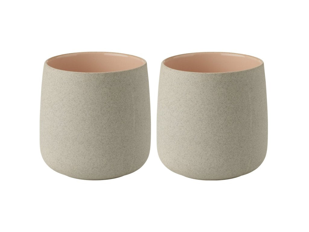 Stelton Kopp EMMA 220 ml, set i 2 delar, ros, stengods