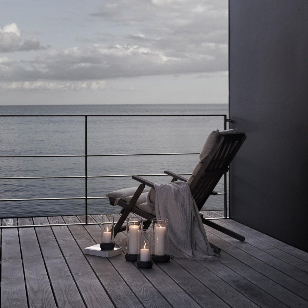 Stelton Ljushållare HURRICANE 24 cm, svart, stengods