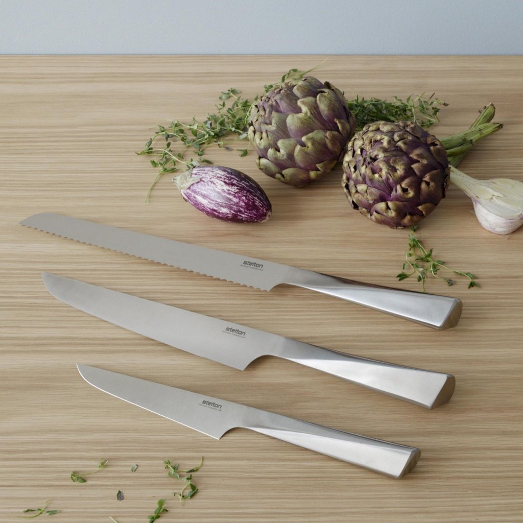 Stelton Brödkniv TRIGONO 25 cm, silver, rostfritt stål