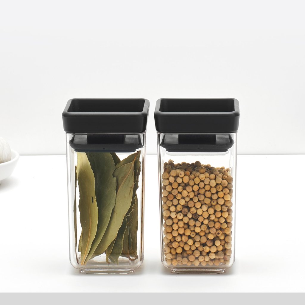 Brabantia Matförvaring TASTY PLUS 150 ml, set i 2 delar, mörkgrå