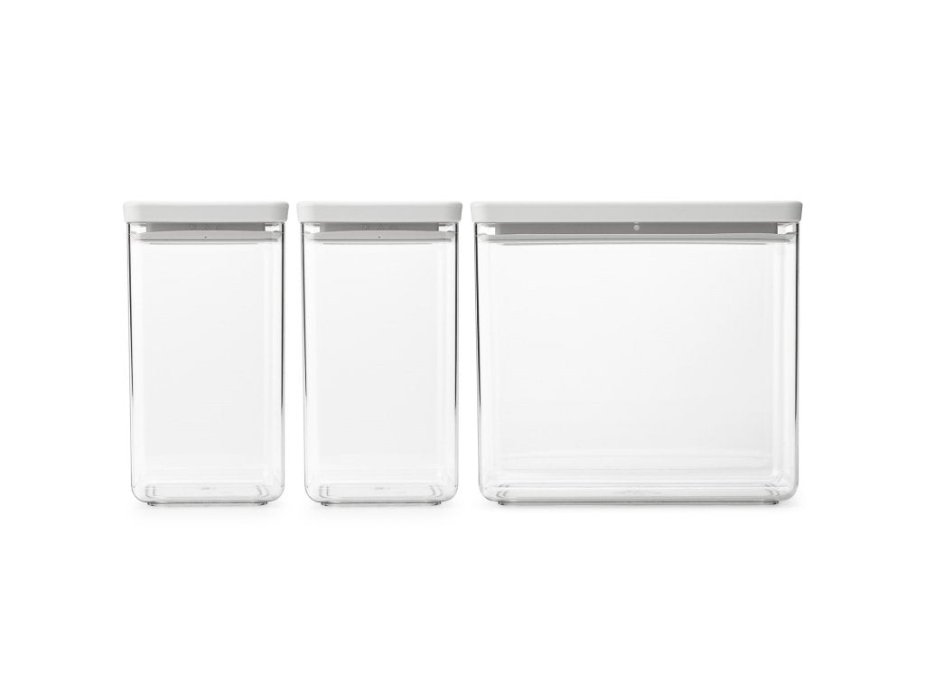 Brabantia Matförvaring TASTY PLUS, set i 3 delar, ljusgrå