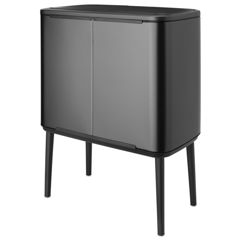 Brabantia Soptunna med trycklock BO TOUCH BIN 3x 11 l, mörk grå, stål