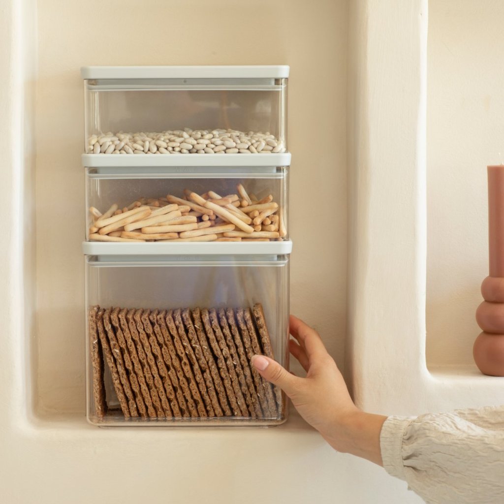 Brabantia Matförvaring TASTY PLUS, set i 3 delar, ljusgrå