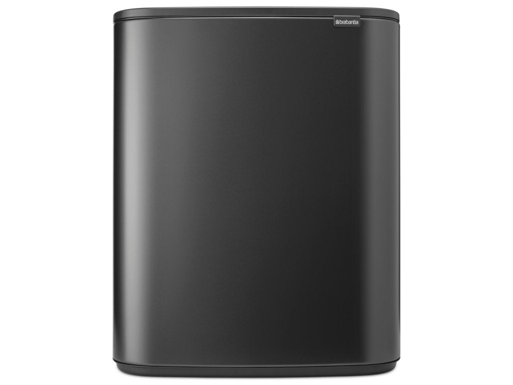 Brabantia Soptunna med trycklock BO TOUCH BIN 2x 30 l, mörk grå, stål